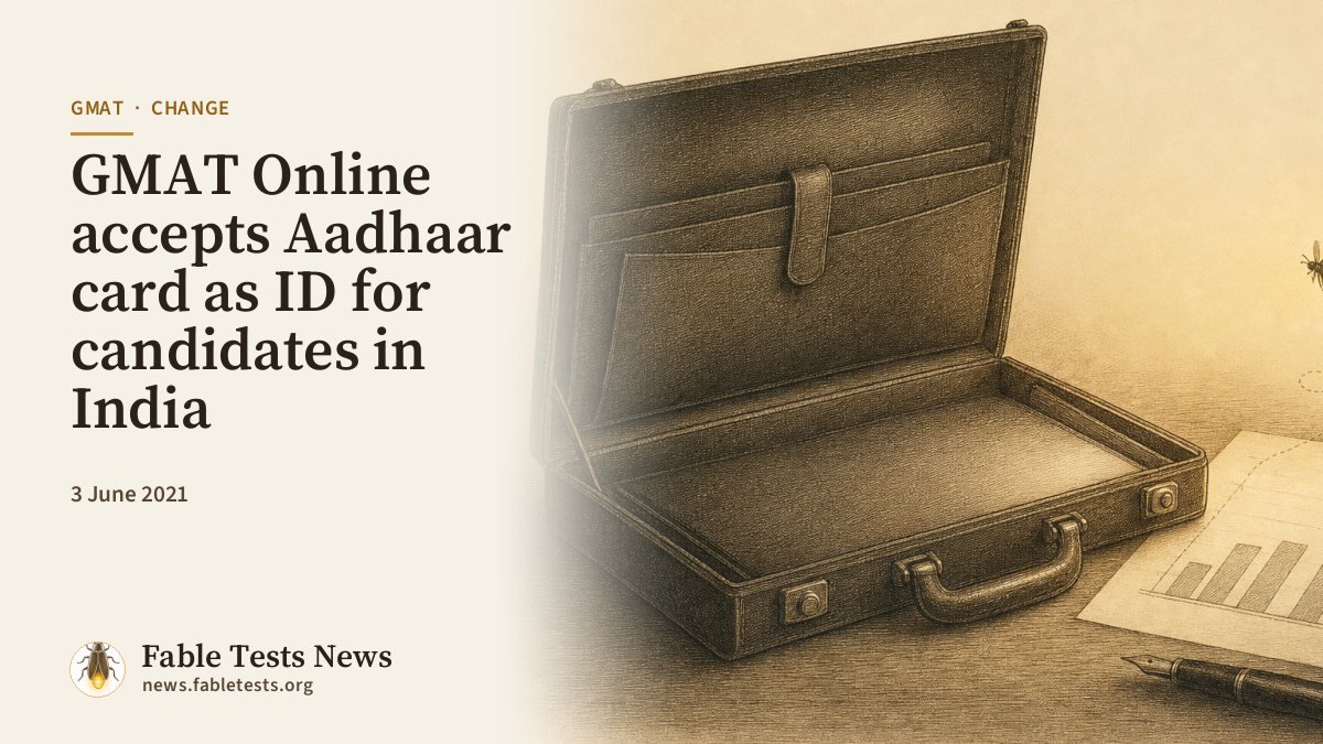 GMAT Online accepts Aadhaar card as ID for candidates in India