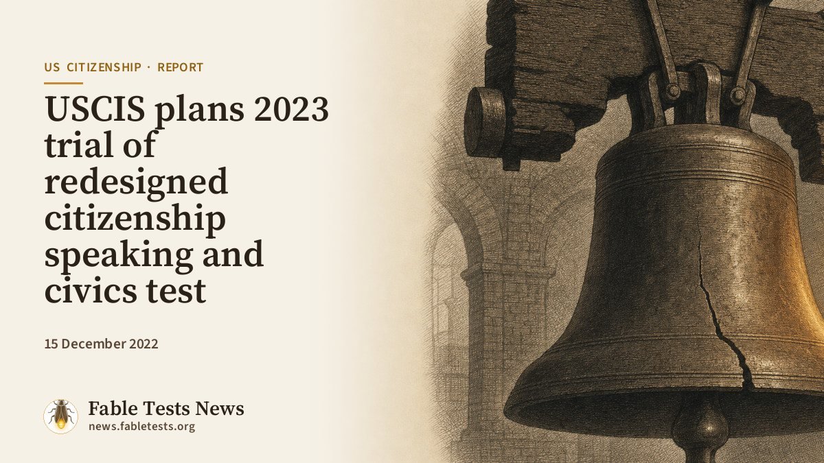 USCIS plans 2023 trial of redesigned citizenship speaking and civics test