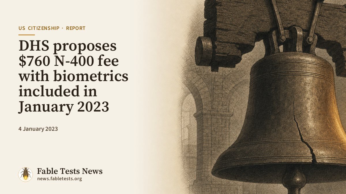 DHS proposes $760 N-400 fee with biometrics included in January 2023