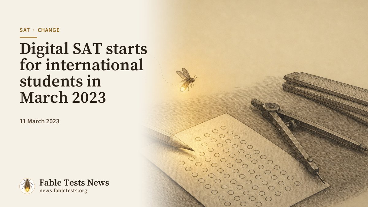 Digital SAT starts for international students in March 2023