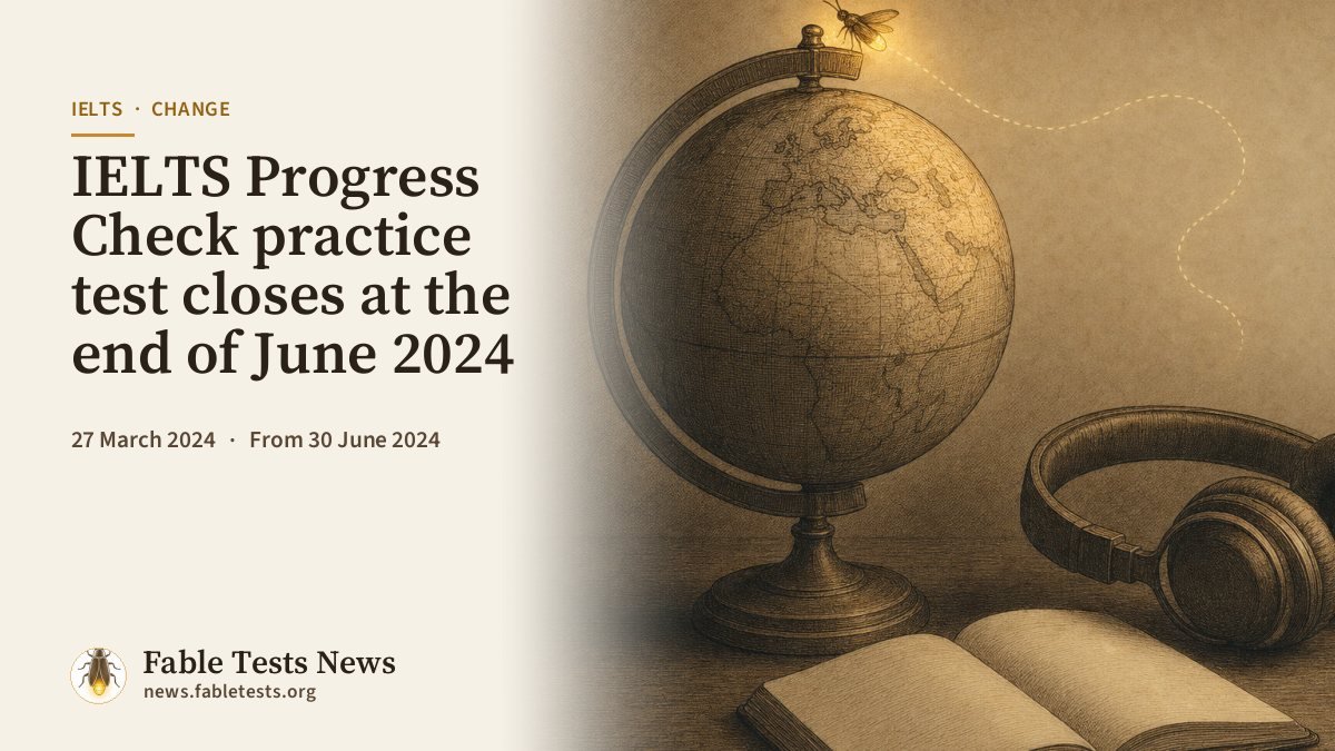IELTS Progress Check practice test closes at the end of June 2024