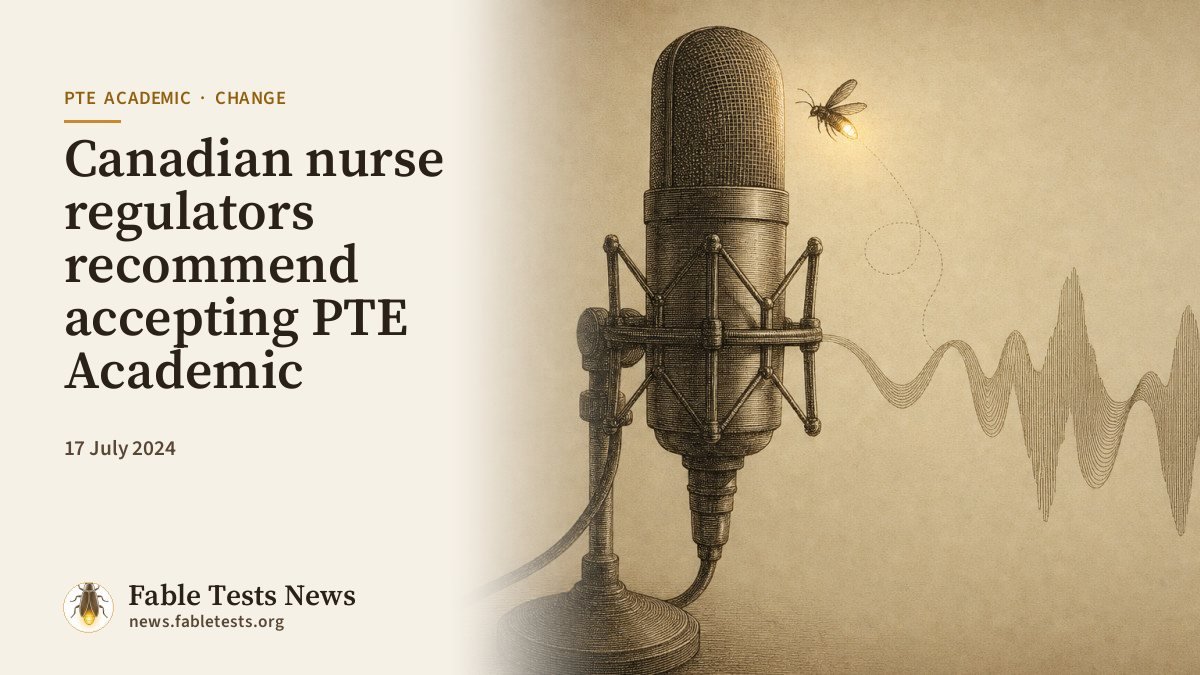 Canadian nurse regulators recommend accepting PTE Academic