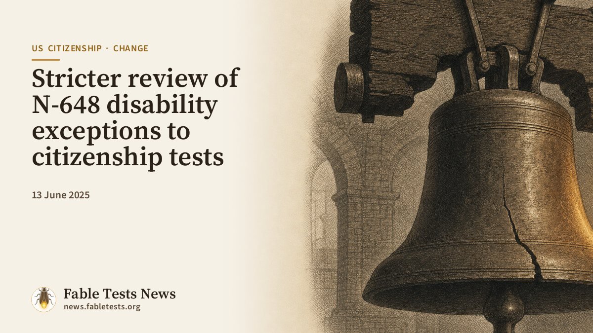 Stricter review of N-648 disability exceptions to citizenship tests
