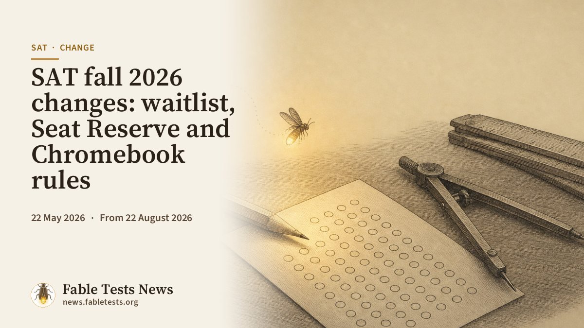 SAT fall 2026 changes: waitlist, Seat Reserve and Chromebook rules
