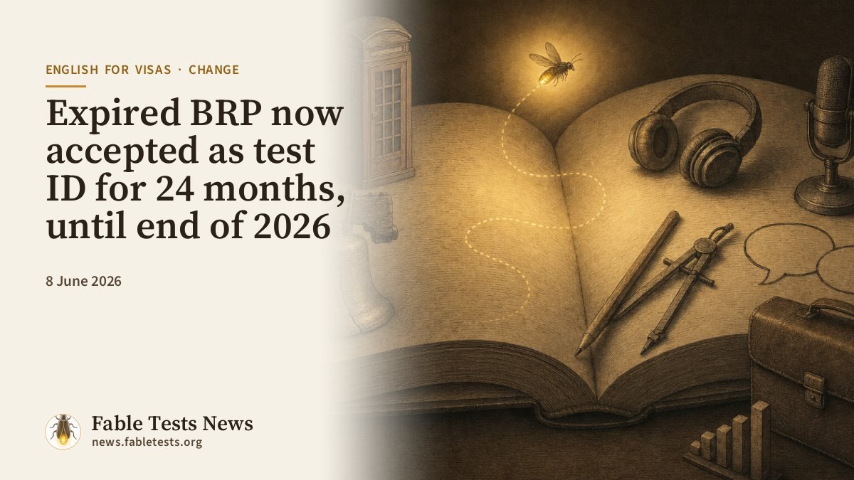 Expired BRP now accepted as test ID for 24 months, until end of 2026