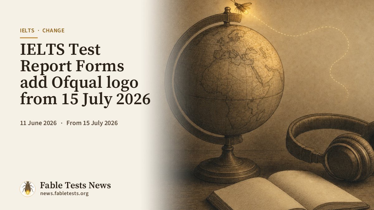 IELTS Test Report Forms add Ofqual logo from 15 July 2026
