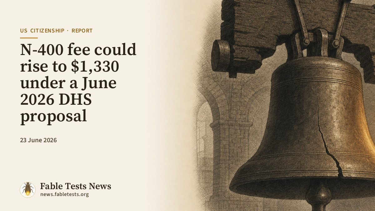 N-400 fee could rise to $1,330 under a June 2026 DHS proposal